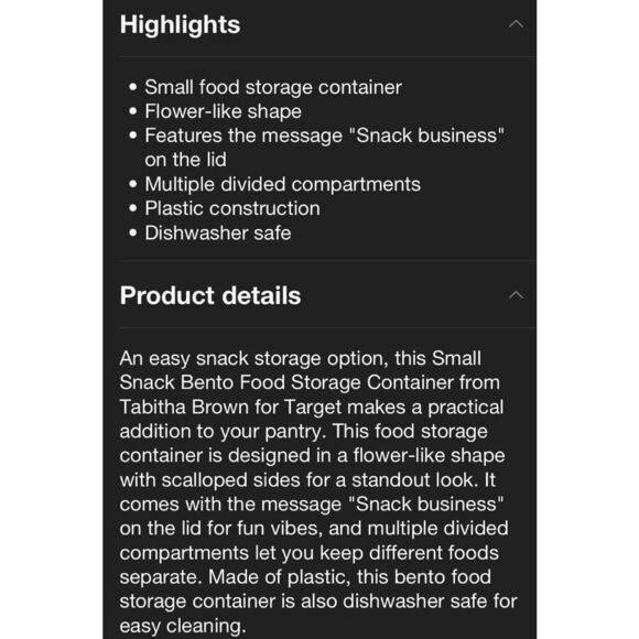 Tabitha Brown Flower Design Snack To Go (Snack Business) - Picture 5 of 6